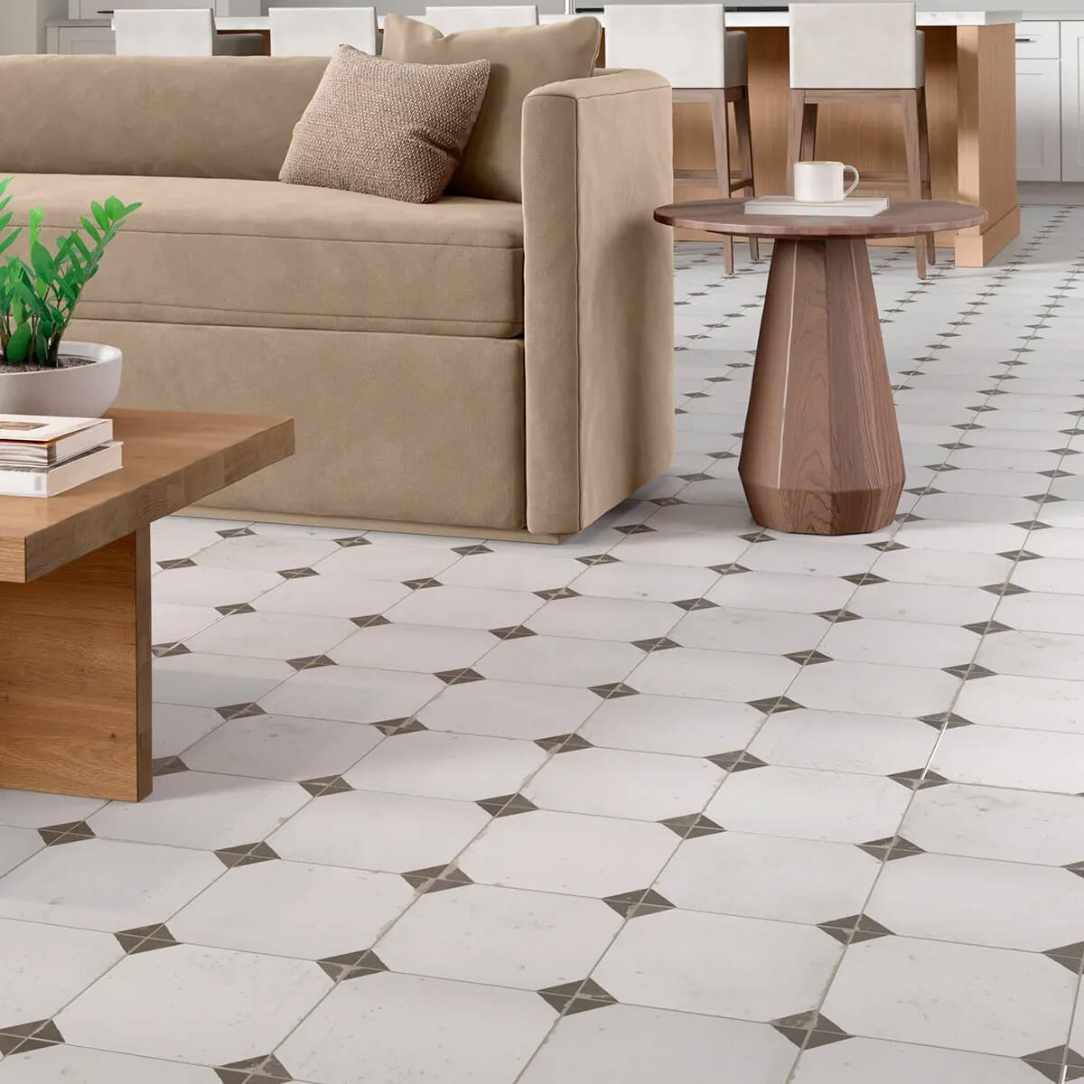Tile flooring for living area |  Mid-Michigan Floor Coverings